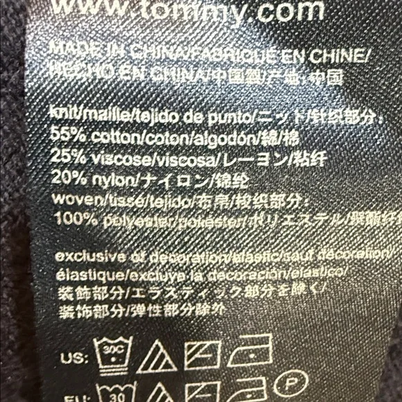 Tommy Hilfiger Women's Navy Chevron Pullover Sweater - Red & Tan - Size Large - Picture 3 of 7